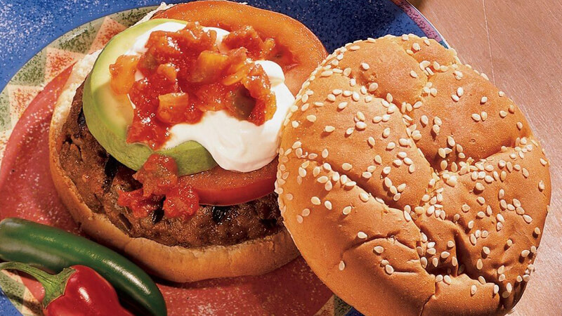 Grilled Salsa Burgers