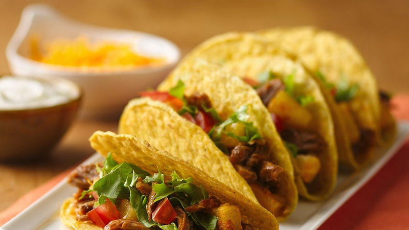 Tacos Au Porc Et À L'ananas À La Mijoteuse